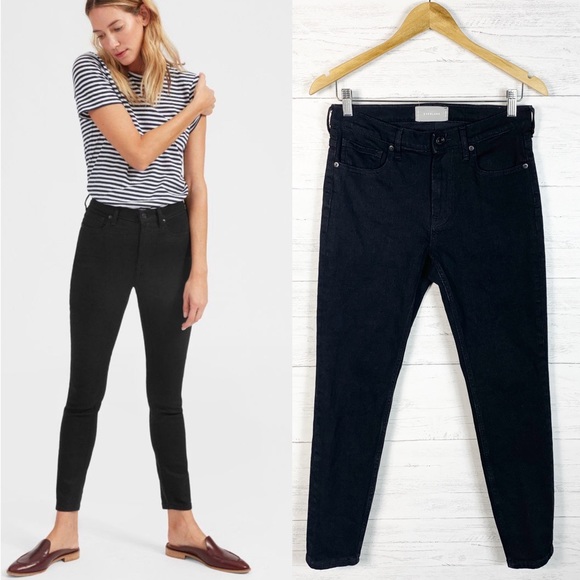 Everlane Denim - Everlane • Black High Rise Skinny Ankle Jeans